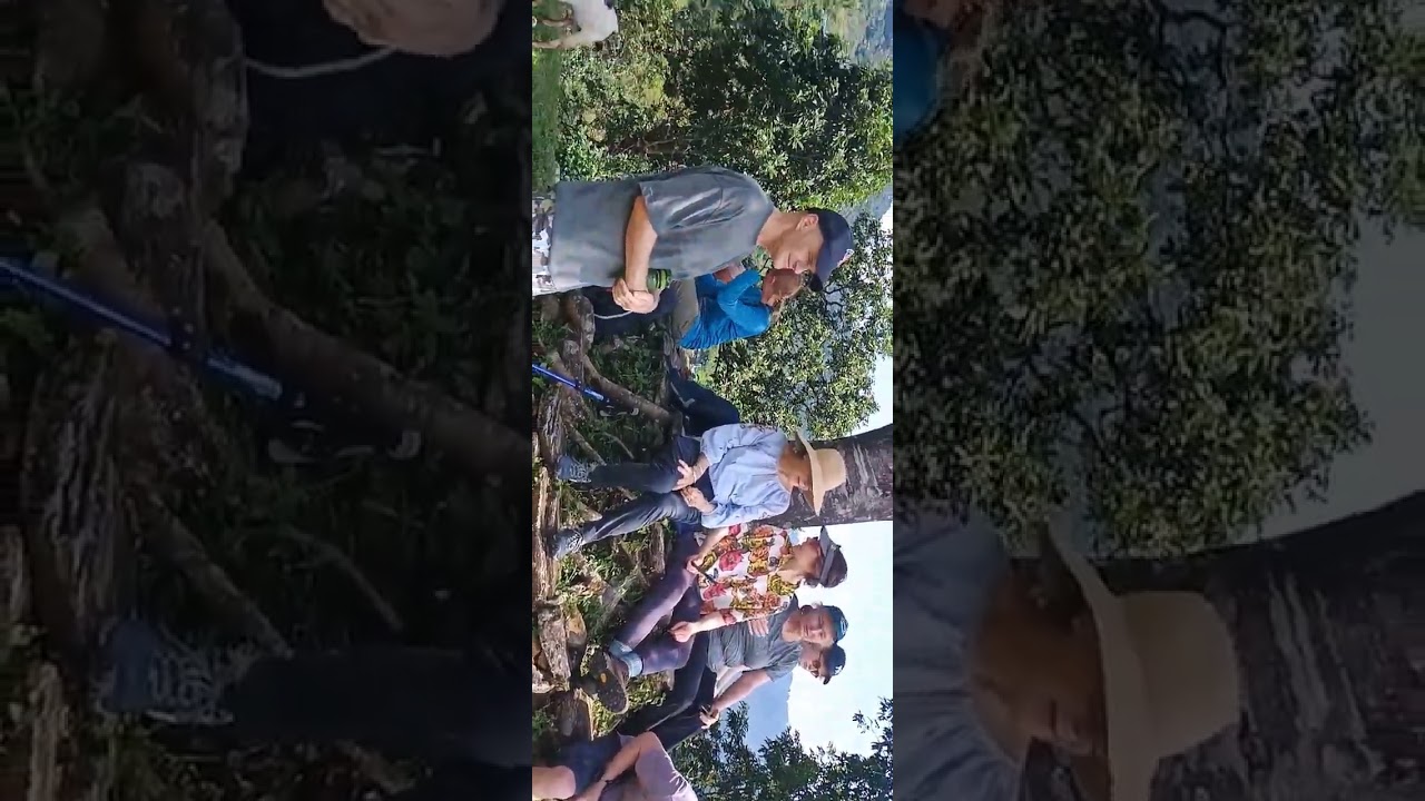 Goats are fighting we are enjoying watching .