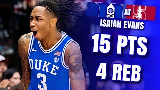 Isaiah Evans Duke Highlights At Stanford