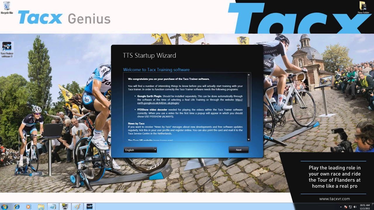 Велотренажёр Tacx Genius Multiplayer. Первый запуск.