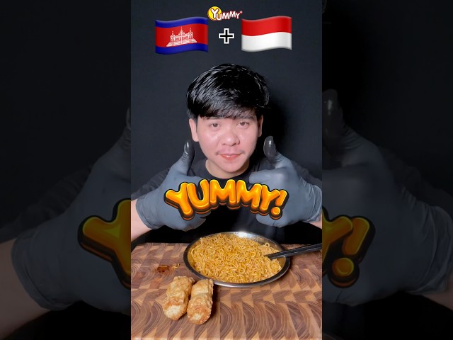 Noodles 🇰🇭+🇮🇩 #food #mukbang #asmr #cooking