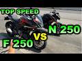 PULSAR F 250 VS N 250 CUAL ES MAS RAPIDA? TOP SPEED #bajaj