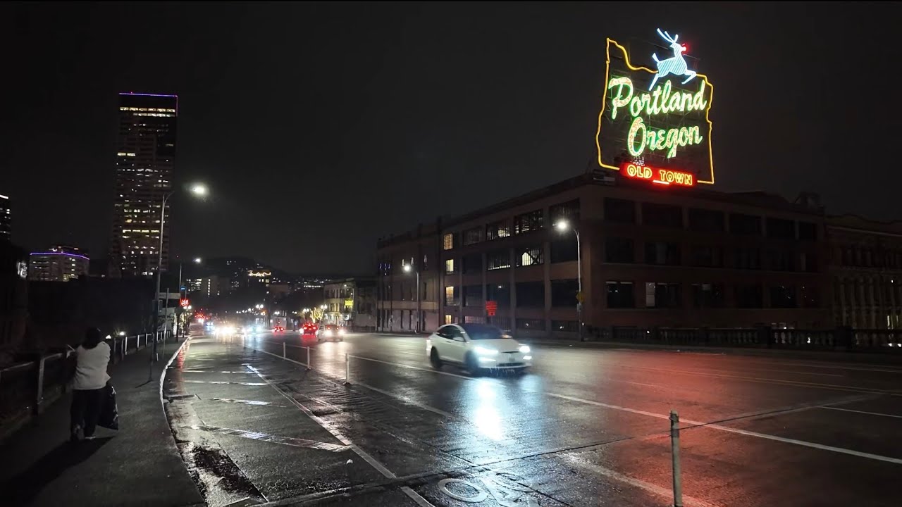Rainy Night in Portland: A Cozy POV Walk (4K)