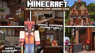 Cocricot for Minecraft Bedrock 1.21 Furniture Life Addon V2! Added 2000+ NEW Aesthetic Furniture
