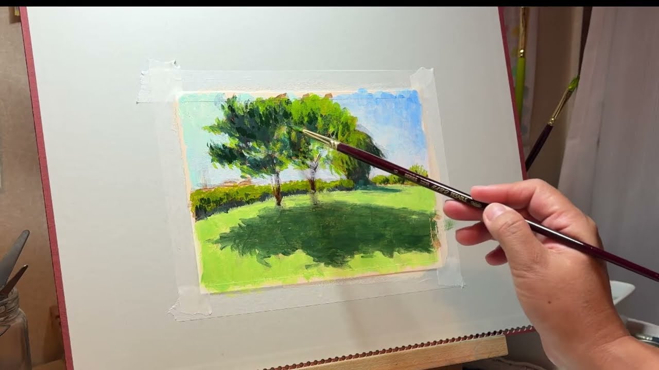 Oil Painting Practice | Two Zelkova Trees 2 - YouTube