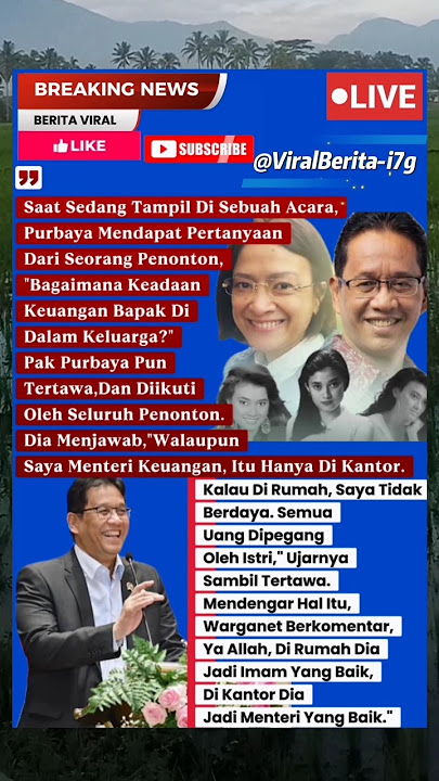 Purbaya‼️Dikantor Saya Adalah Menkeu, Namun Dirumah Saya Tak Berdaya😀 #purbaya #idayulidina #menkeu