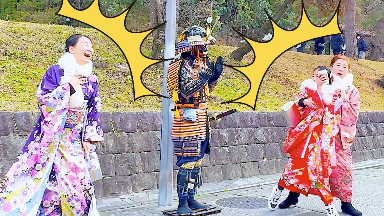#89 SAMURAI Statue Prank in Kyoto Japan | Awesome Traveler reactions Mannequin prank Kiyomizu Temple