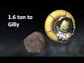 1.6 ton to Gilly and back - KSP