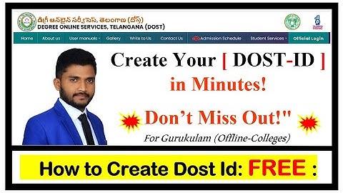 Dost id Registration | How To Create Dost Id | Dost id Application process | For Gurukulam | PGPatil