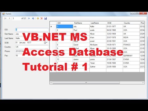Vb Net Access Database Tutorial Pdf