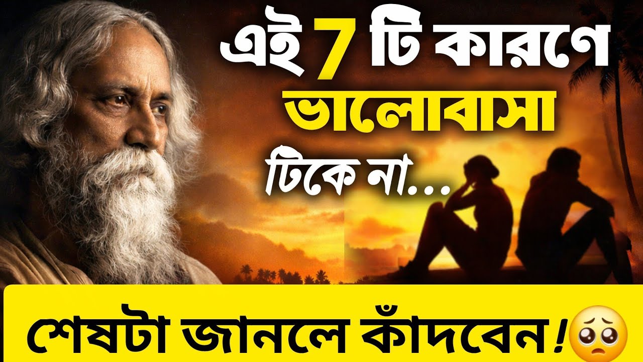 রবীন্দ্রনাথ ঠাকুর বলেছিলেন এই ৭টি কারণে ভালোবাসা টিকে না |শুনলে অবাক হবেন!😳.