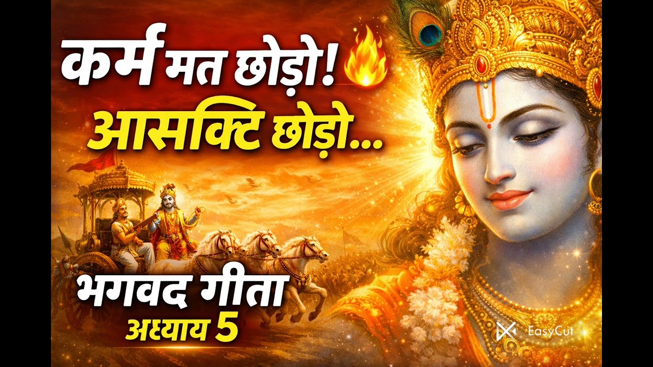 भगवद गीता अध्याय 5 | कर्म संन्यास योग | आसान हिंदी में सम्पूर्ण सार