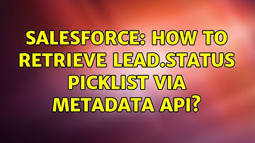 Salesforce: How to retrieve Lead.Status picklist via metadata API? (2 Solutions!!)