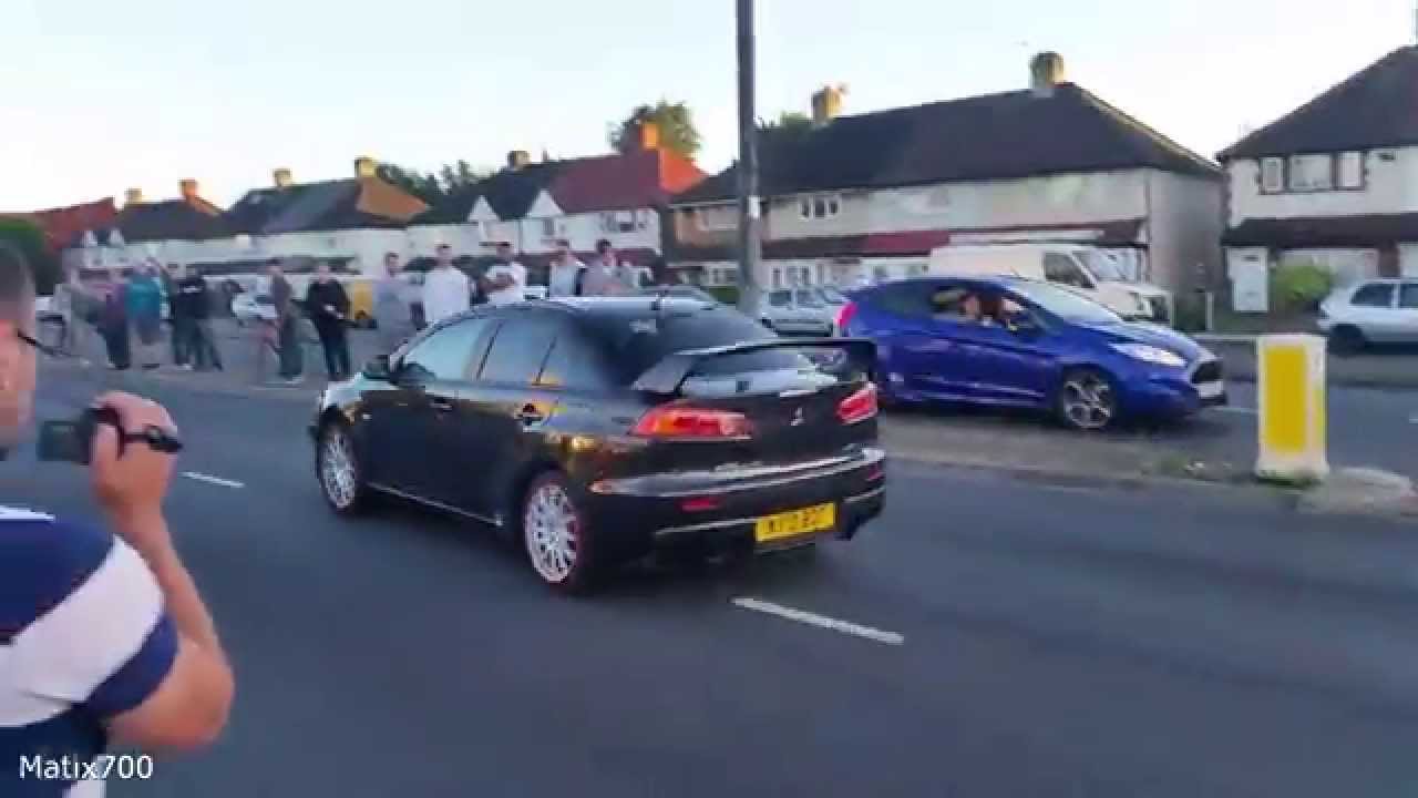 Cars Leaving Car Throttle Car Meet at Moss