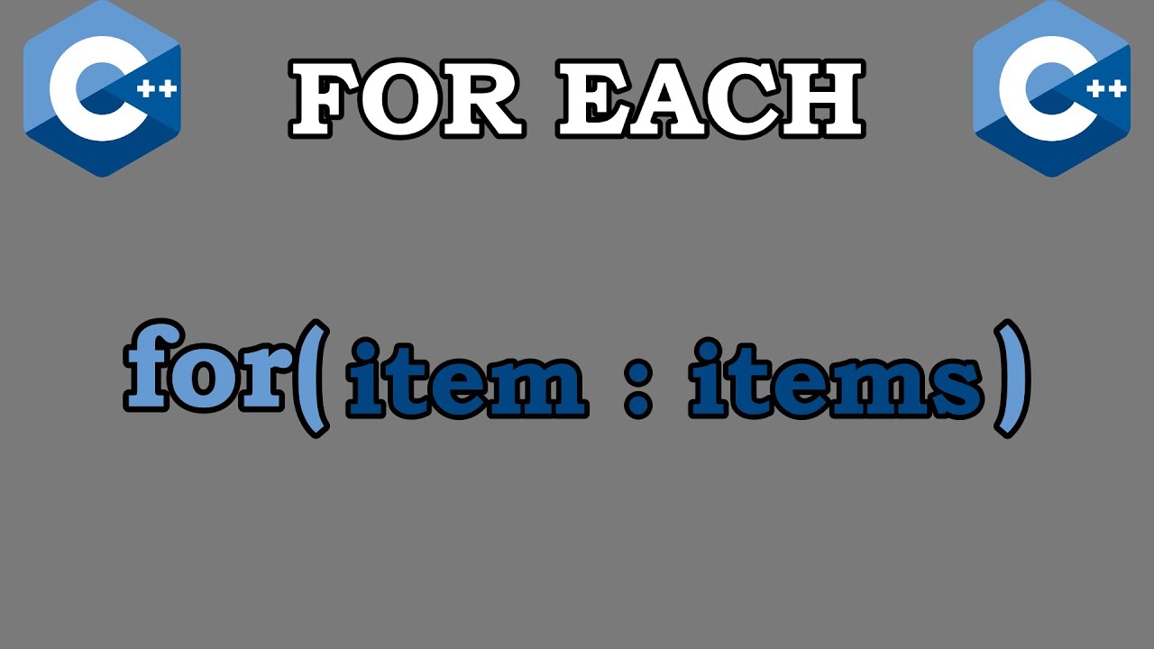Μάθε το For Each στη C++ | ForEach Loop - YouTube