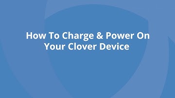 How to charge and power on/off on your Clover device