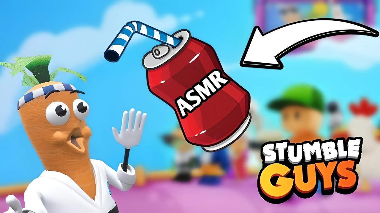 TOMANDO REFRESCO 🥤 MIENTRAS JUEGO STUMBLE GUYS - ASMR