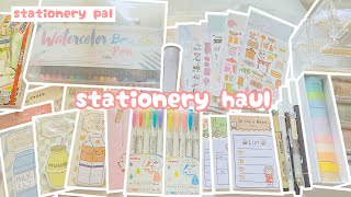 huge stationery haul ft. stationery pal 💌 : watercolor, calligraphy, stickers &amp; more! (asmr + lofi)