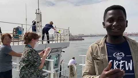 Global Mercy Entering the Port of Dakar