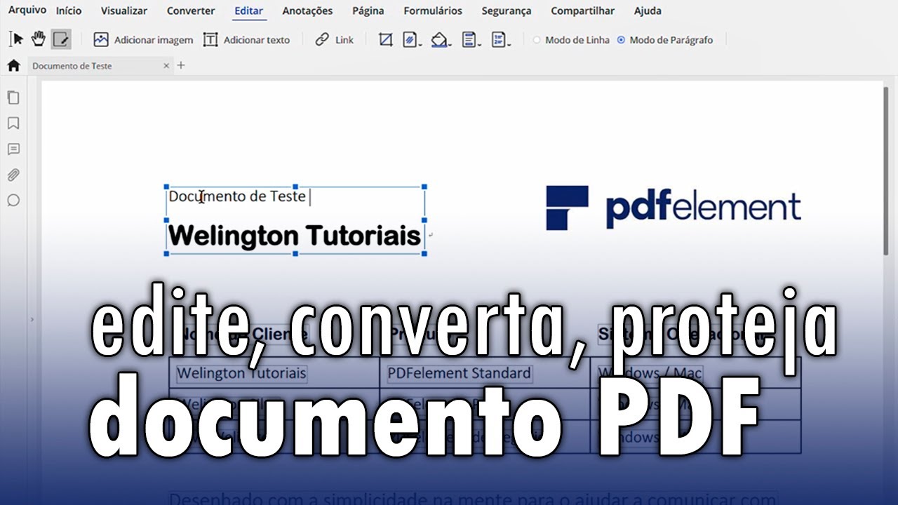 Como editar, converter e proteger documento PDF com o PDFelement - YouTube