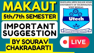 LIVE🔴MAKAUT 5th/7th Semester IMPORTANT SUGGESTION🔥😱 #makaut #suggestion