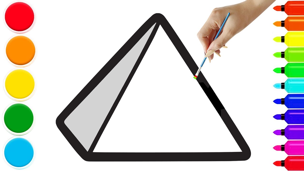 How to draw a pyramid | step by step - YouTube