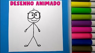 COMO DESENHAR UM BONECO PALITO ⭐ANIMAÇÃO NO FINAL⭐