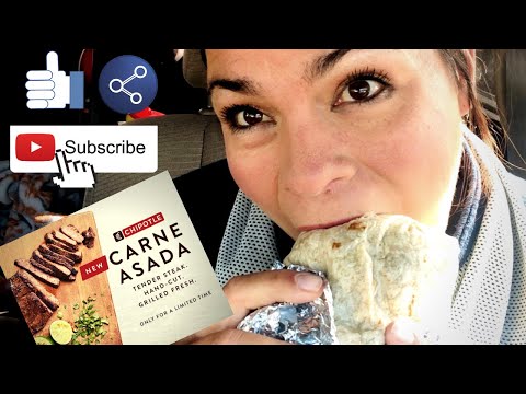 Huge Chipotle Burrito Mukbang- New Carne Asada # Me Being Me! # Eat Vicariously