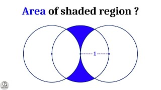 Area of Shaded Region | Three Unit Circles problem | Advanced math problems | Mathematics