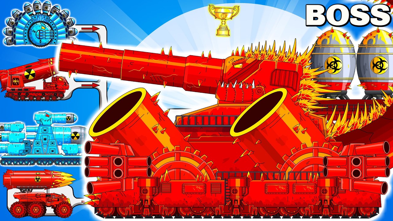 MEGA DORA GODZILLA's Missile Might What Happens When It Fights Cartoon Tanks?