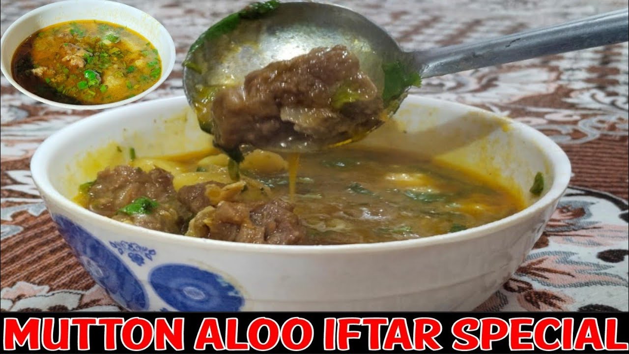 Ramzan Special Authentic Peshawari Rosh / Mutton Aloo Recipe | Azeem Munawar Traditional KPK
