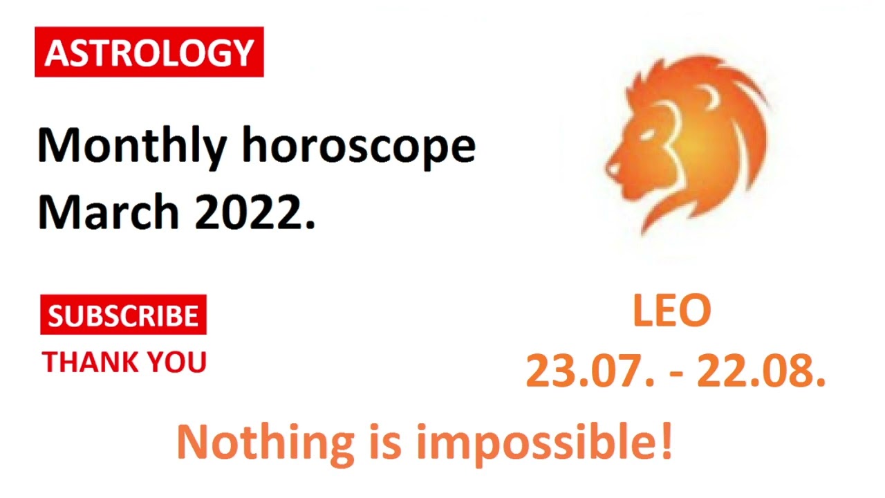 MARCH 2022 MONTHLY HOROSCOPE LEO - English Subtitles