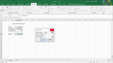 Savoir comment utiliser la valeur cible sur Excel 2016