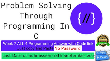 NPTEL: Problem solving through programming in C week 7 all programming assignment with link of codes
