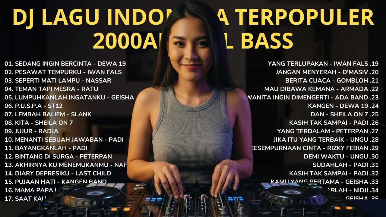 DJ Lagu Indonesia Terpopuler 2000an Full Bass - Nostalgia Teman Kerja \u0026 Nyetir (Nonstop)