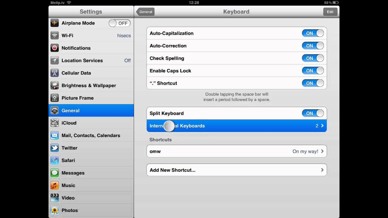 How to remove Finnish keyboard from iPad iOS 5