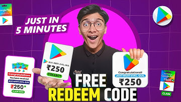 FREE REDEEM CODES INSTANT 🤩 | ₹250 REDEEM CODE FREE | HOW TO GET GOOGLE PLAY STORE REDEEM CODES FREE