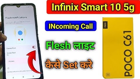 poco C61 incoming call flash light setting | poco C61 flash on call setting