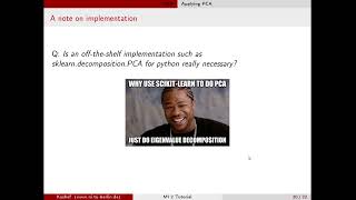 Machine Intelligence 2 tutorial 1 PCA pt 3/3 Applying PCA