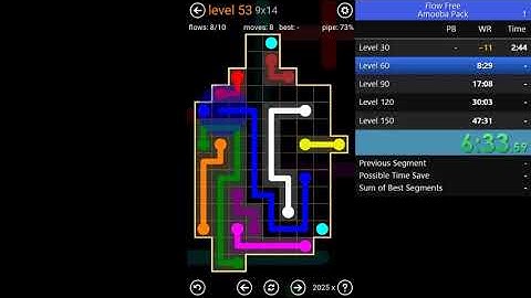WR!! Flow Free Amoeba Pack speedrun in 39:22!