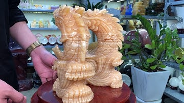 Cá chép hóa Rồng đá Ngọc Hoàng Long 20cm