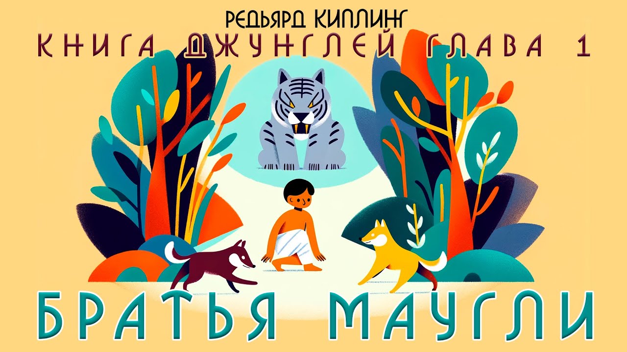 КНИГА ДЖУНГЛЕЙ | Глава 1 - Братья Маугли | Редьярд Киплин | Аудиокнига ...