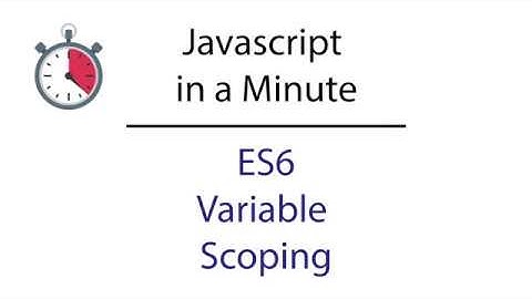 Javascript in a Minute: ES6 Variable Scoping