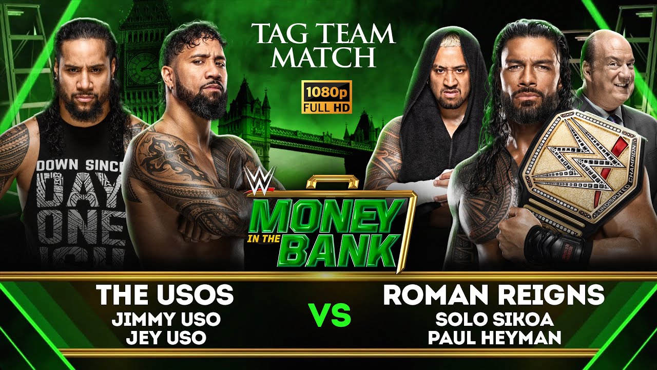 Money in The Bank 2023 The Usos vs The Bloodline Tag Team Match WWE