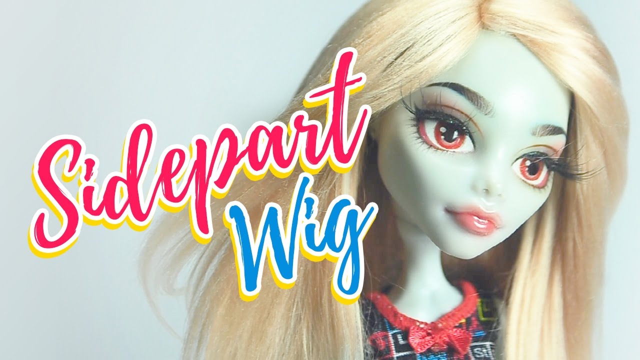 How to Make a Doll Wig | Basic Sidepart | Mozekyto #3 - YouTube