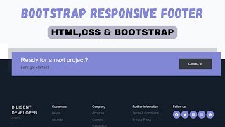 How to create Responsive Footer using HTML,CSS,JS and Bootstrap | Responsive Footer using Bootstrap