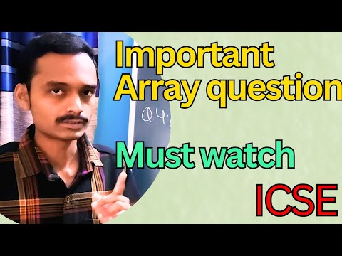 array important question | icse computer application | arrays in java