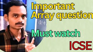 array important question | icse computer application | arrays in java