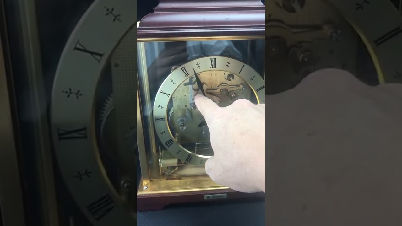 ドイツJUNGHANS ユンハンス ゼンマイ式置時計 スケルトン ☆ウェスト