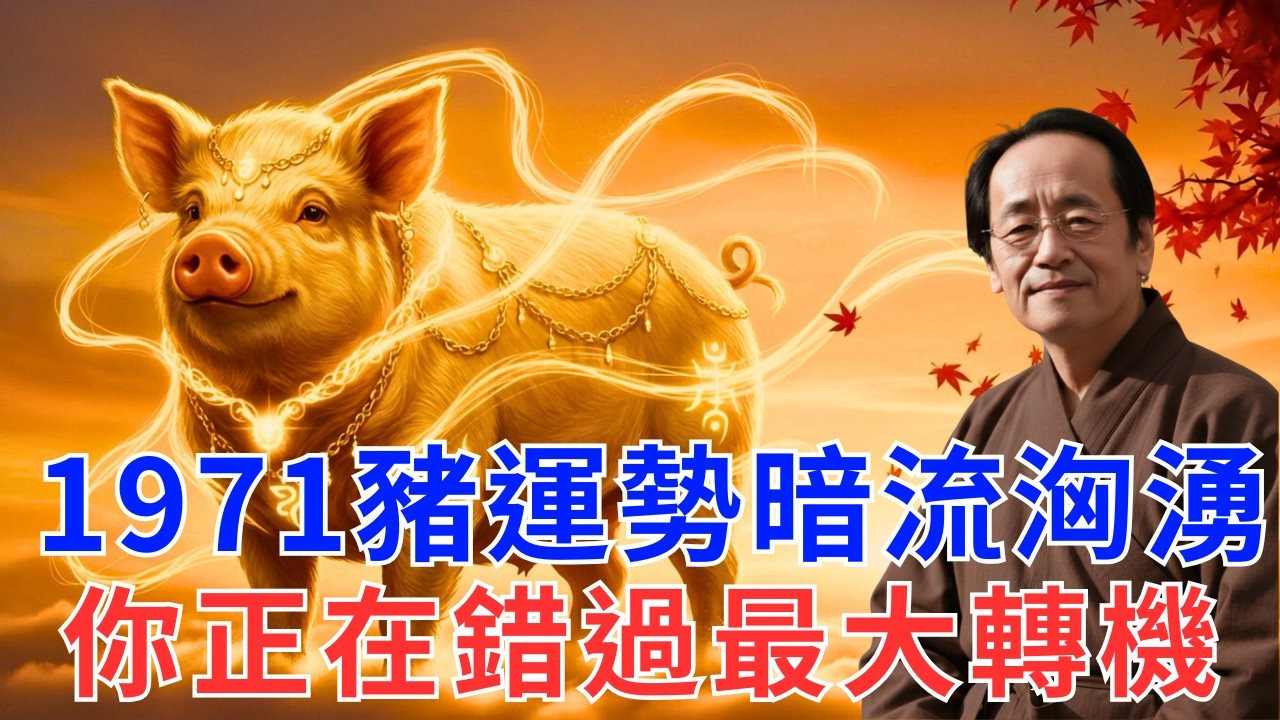 生肖豬：1971年屬豬人的最終結局？看似平靜的2026，背後竟藏著驚人的「命運轉折」！不想晚年淒涼，這幾分鐘必看！#1971屬屬 #1971生肖屬 #1971屬年