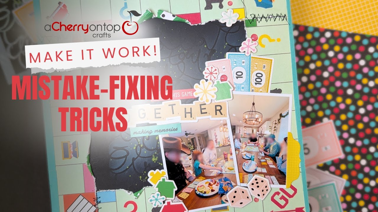 How to Use 12x12 Paper for Any Scrapbook Size + Mistake Fixes with Mixed Media